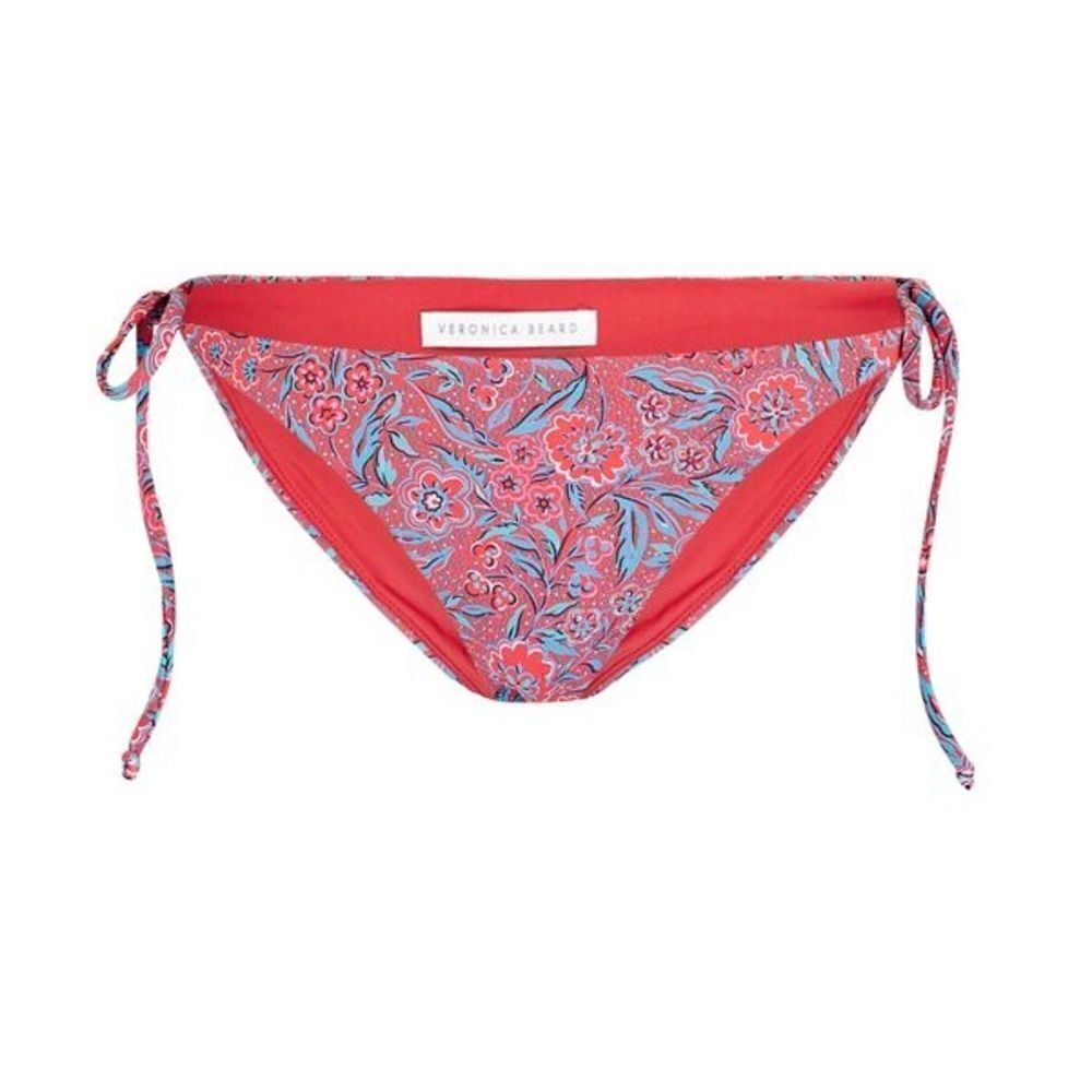 Veronica Beard NWT Gavitella Bottoms in Textured Floral Spicy Red MT Siz…